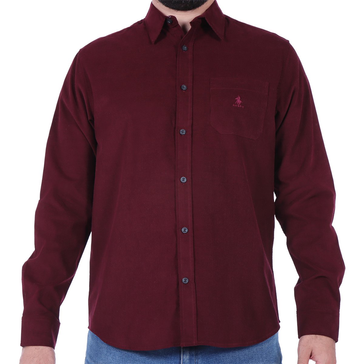 Camisa de Pana Logo Bordado Polo Club para Hombre