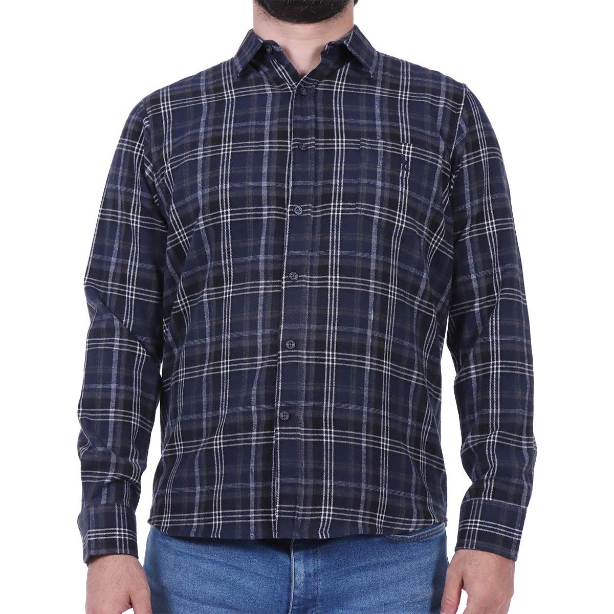 Camisa de Franela a Cuadros Bicolor Logo Polo Club para Hombre