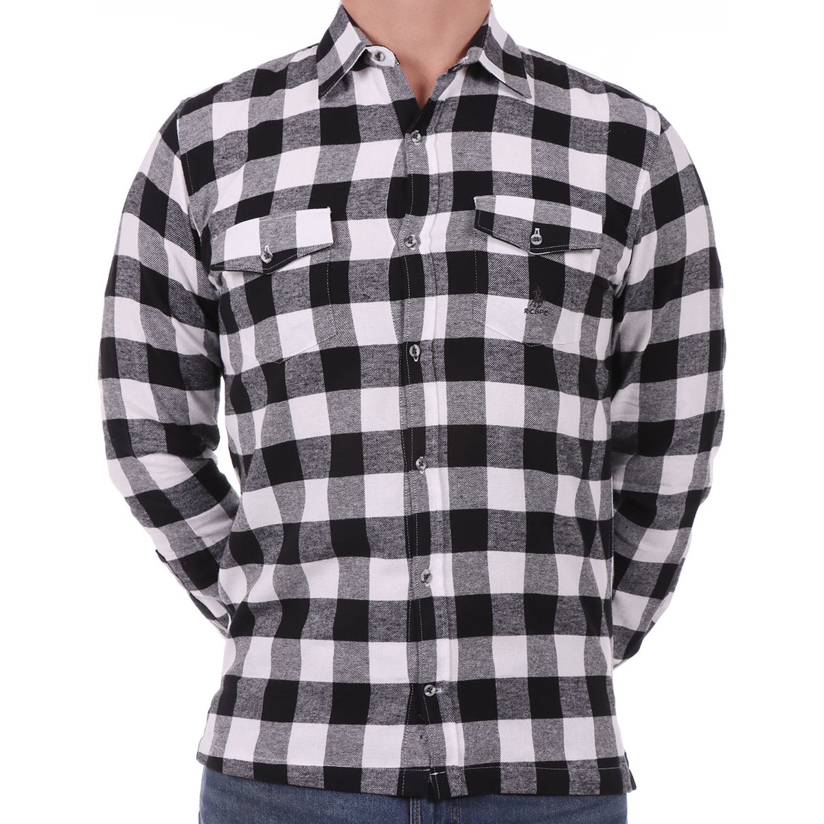 Camisa de Franela a Cuadros Logo Polo Club para Hombre