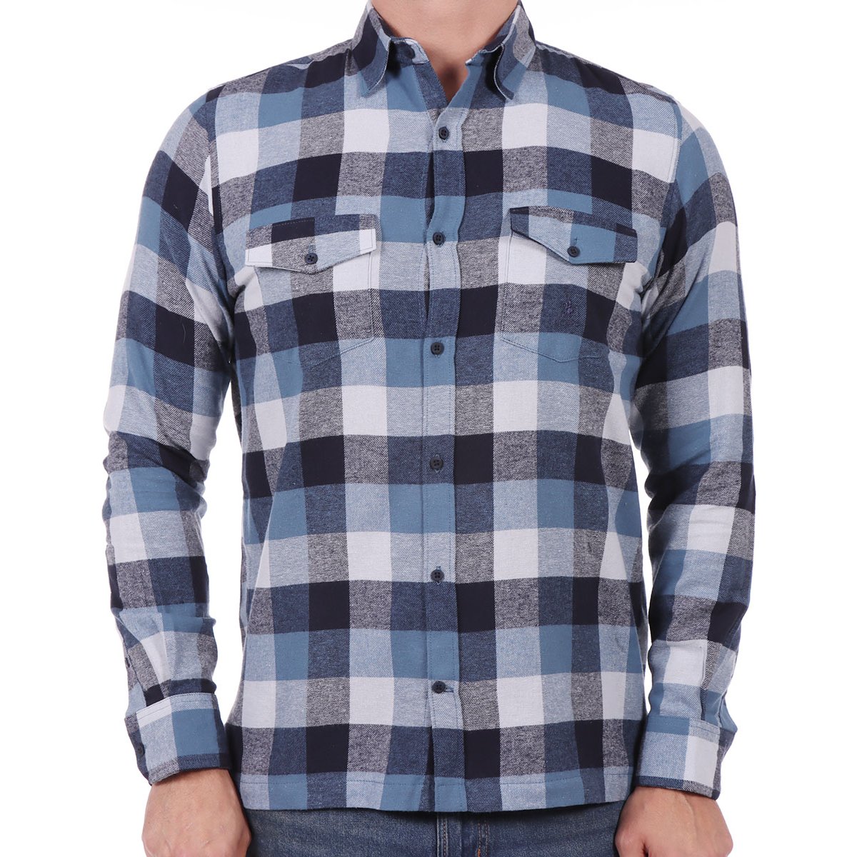Camisa de Franela a Cuadros Logo Polo Club para Hombre