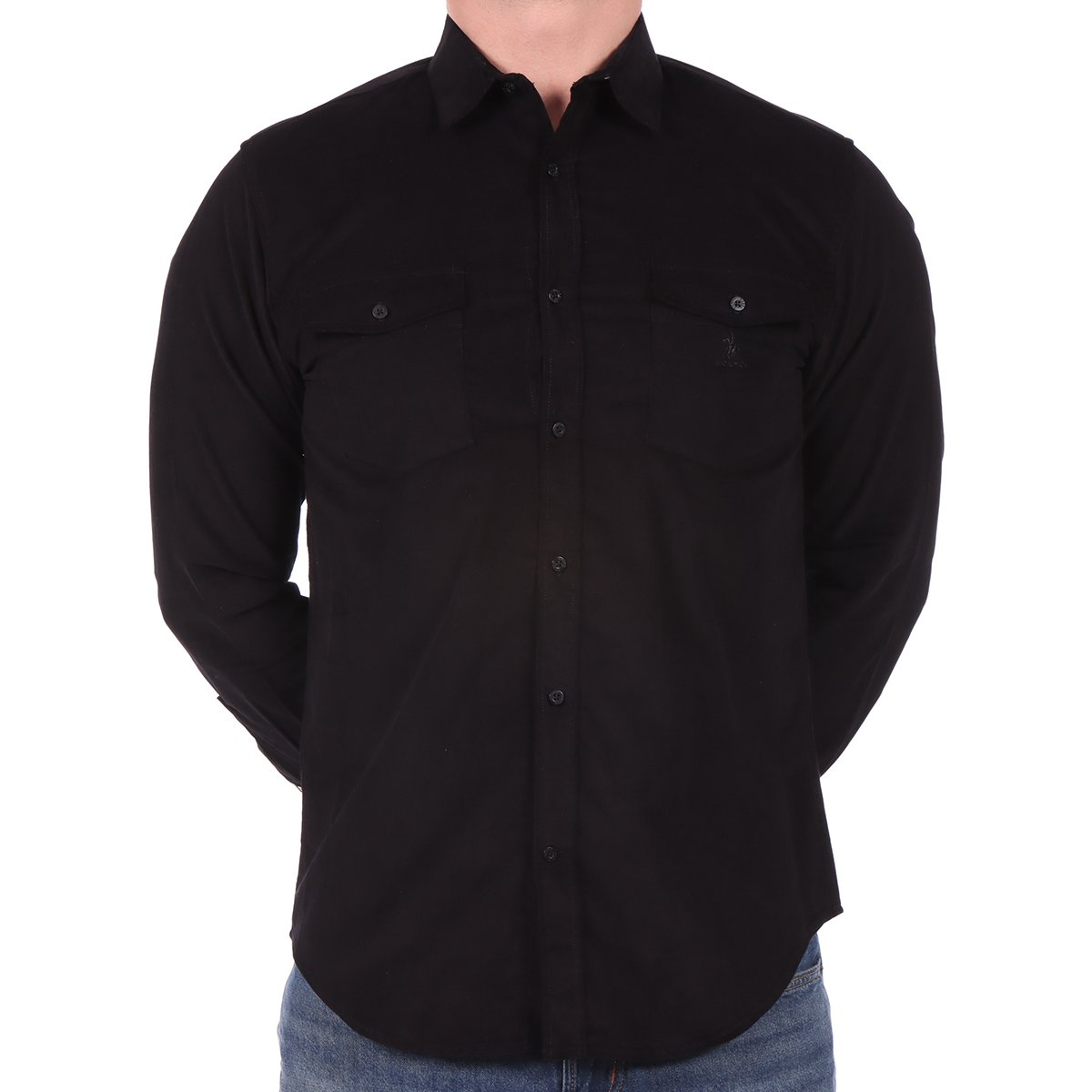 Camisa Manga Larga Bolsillos Logo Polo Club para Hombre