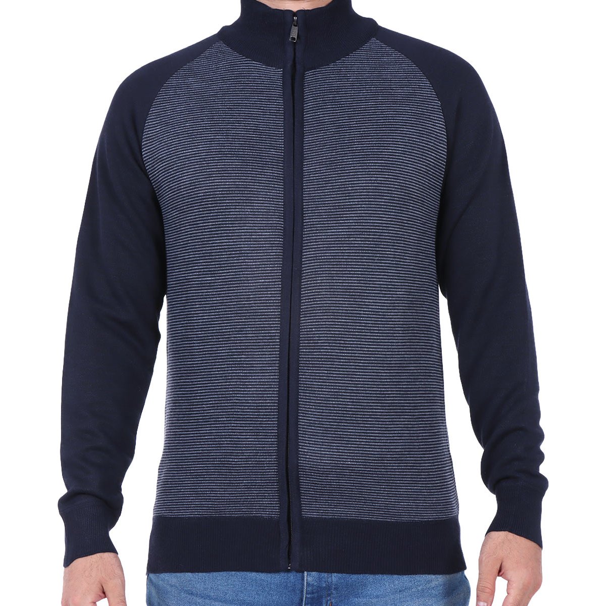 Suéter Bicolor con Cierre y Cuello Alto Ted Lapidus para Hombre