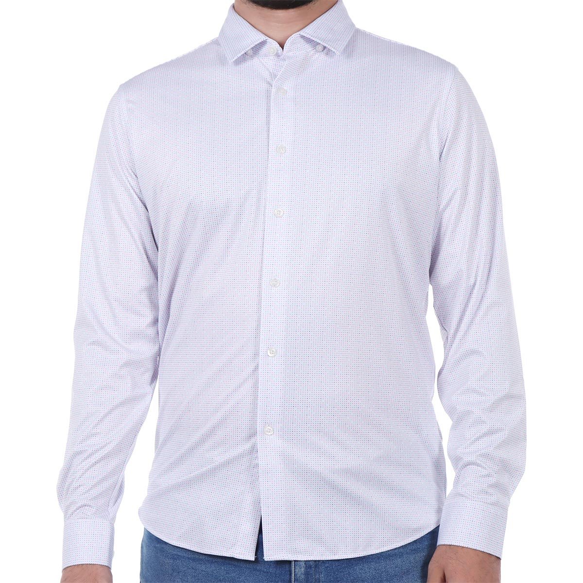 Camisa Estampado Puntos Manga Larga Ted Lapidus para Hombre