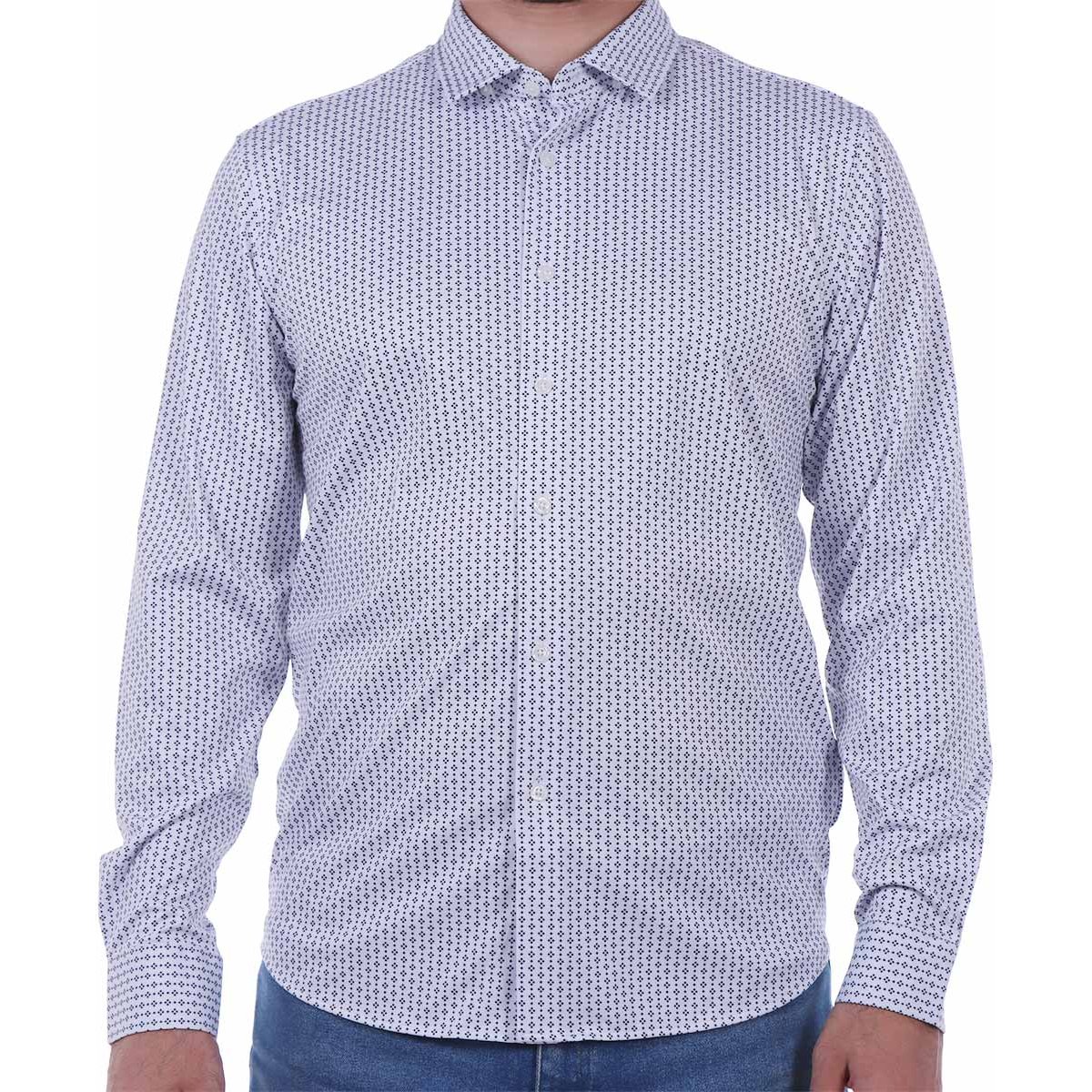 Camisa Estampado Geométrico Manga Larga Ted Lapidus para Hombre