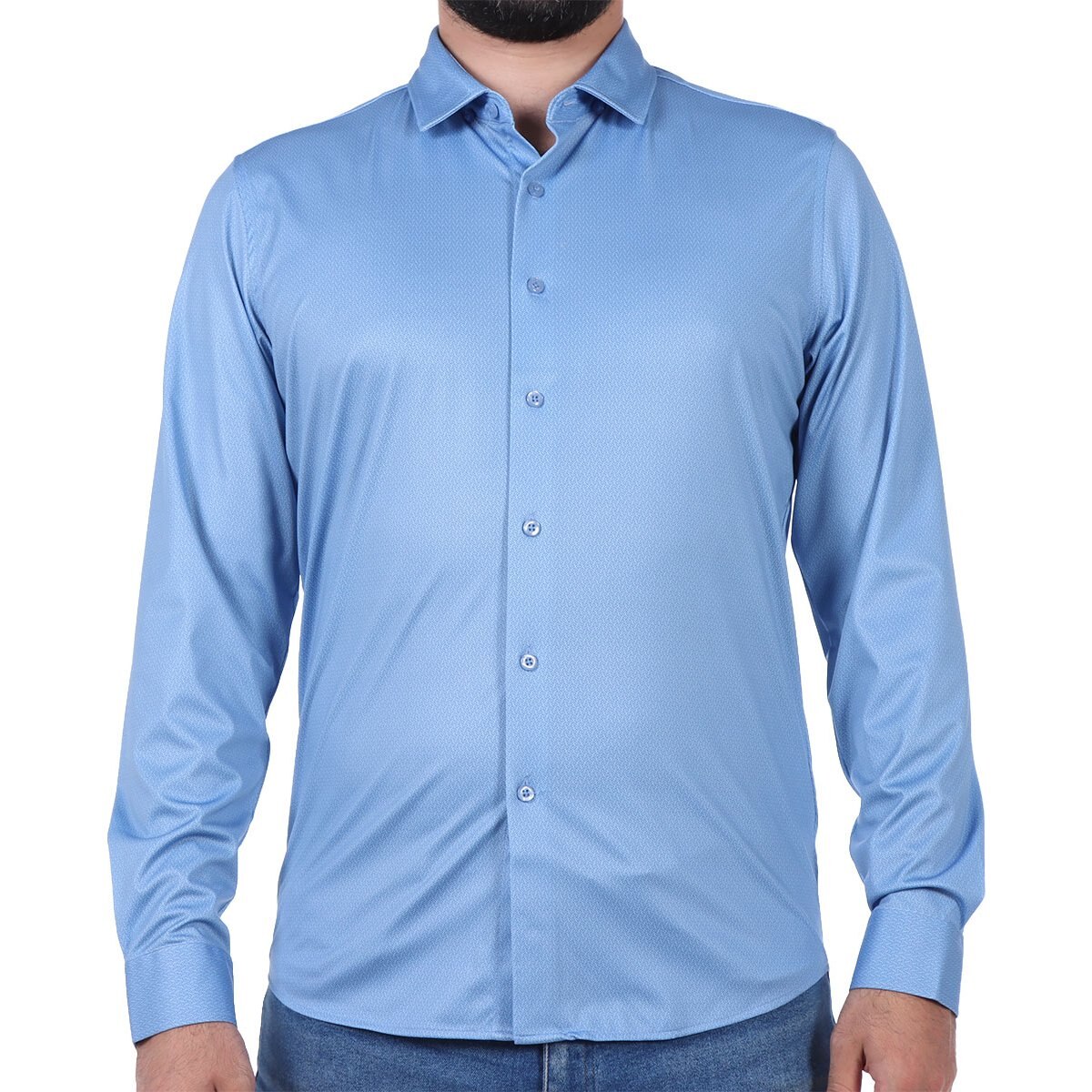Camisa Geométrica Manga Larga Ted Lapidus para Hombre