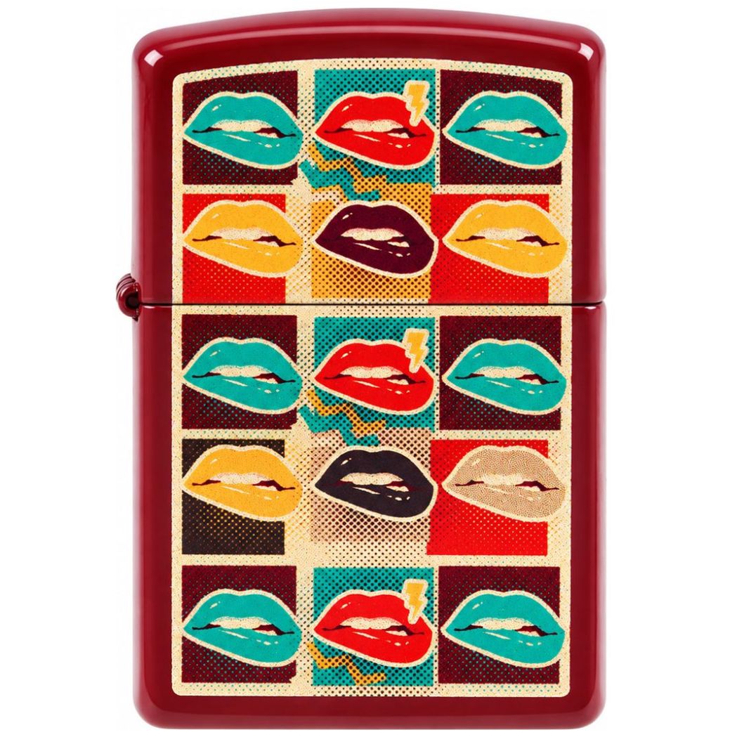 Encendedor Diseño de Labios Multicolor Zippo para Hombre