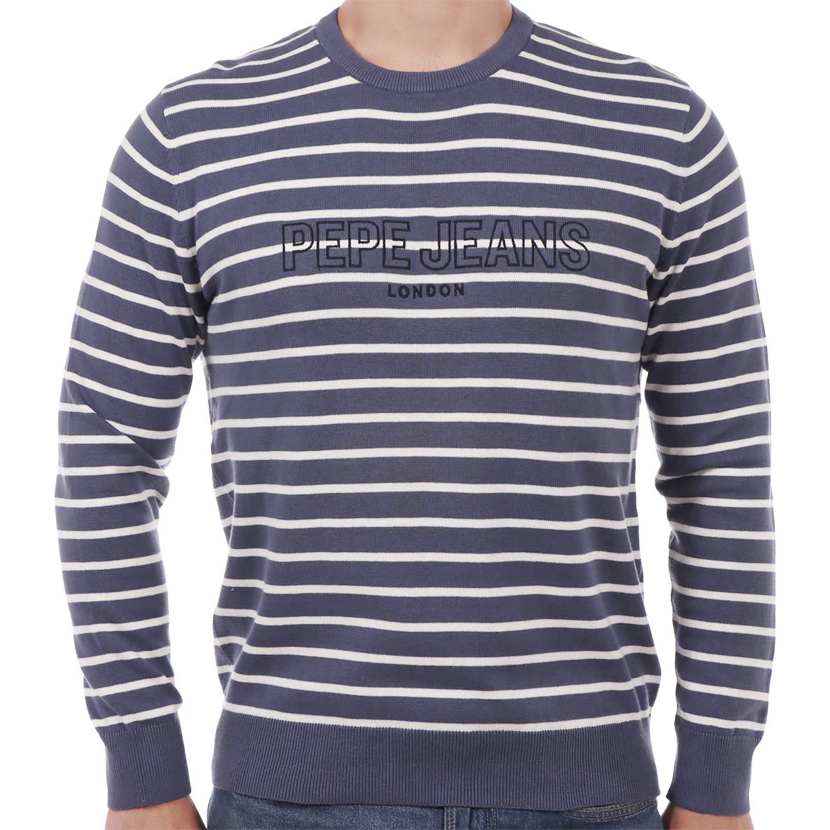 Suéter a Rayas con Logo Pepe Jeans para Hombre