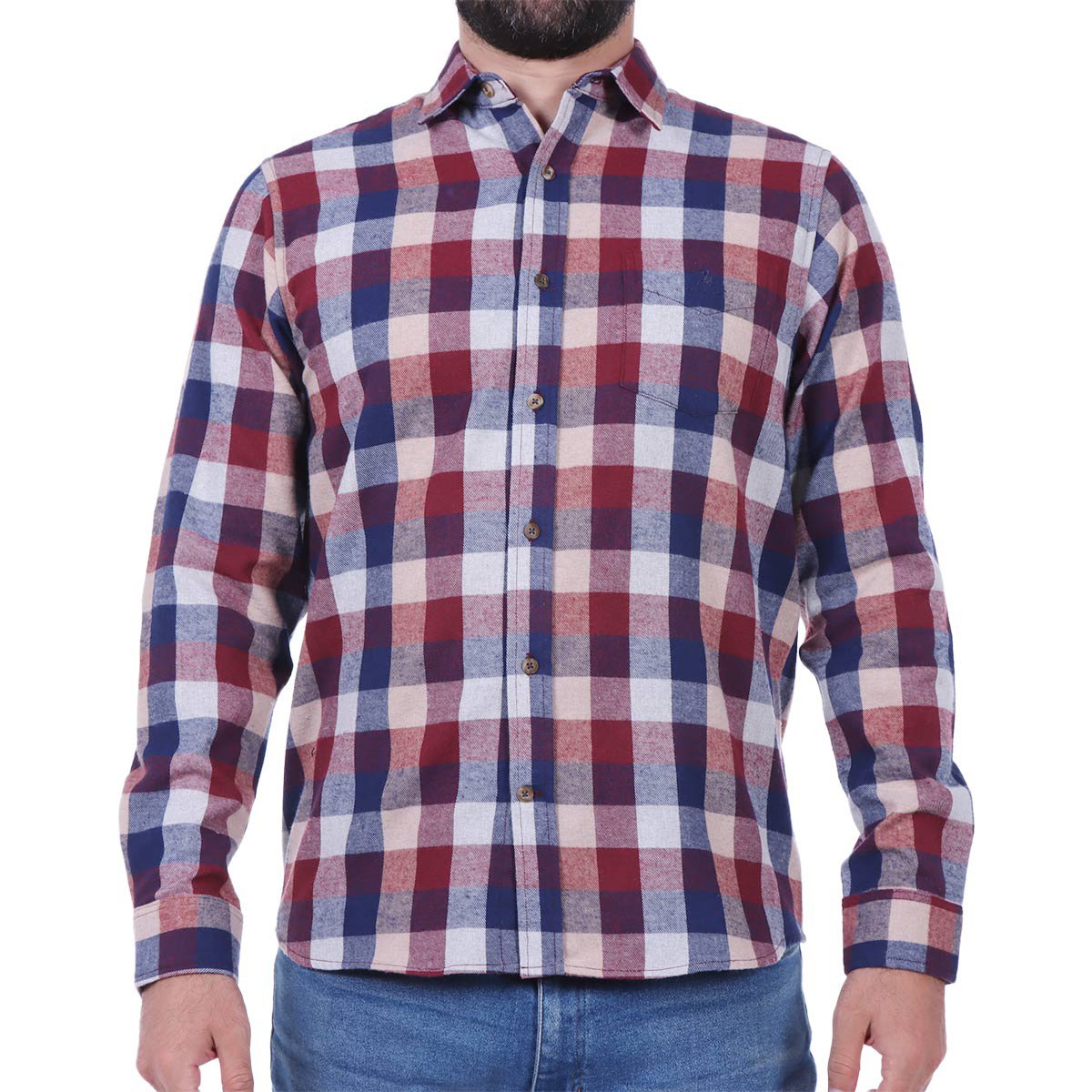 Camisa de Franela a Cuadros Colores Logo Polo Club para Hombre
