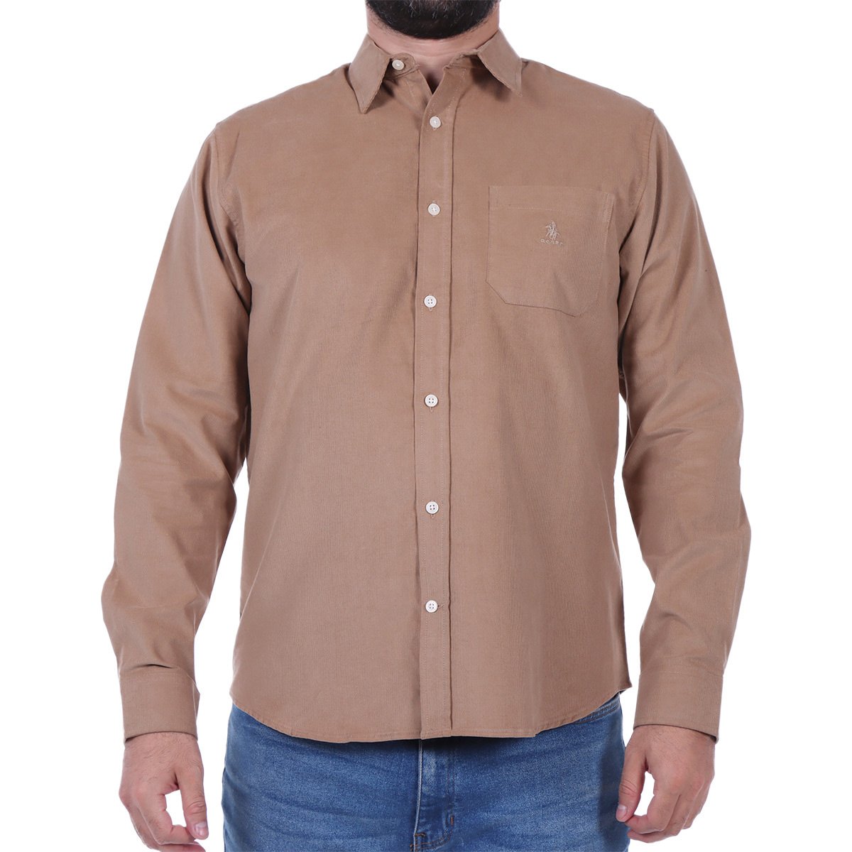 Camisa de Pana Logo Bordado Polo Club para Hombre