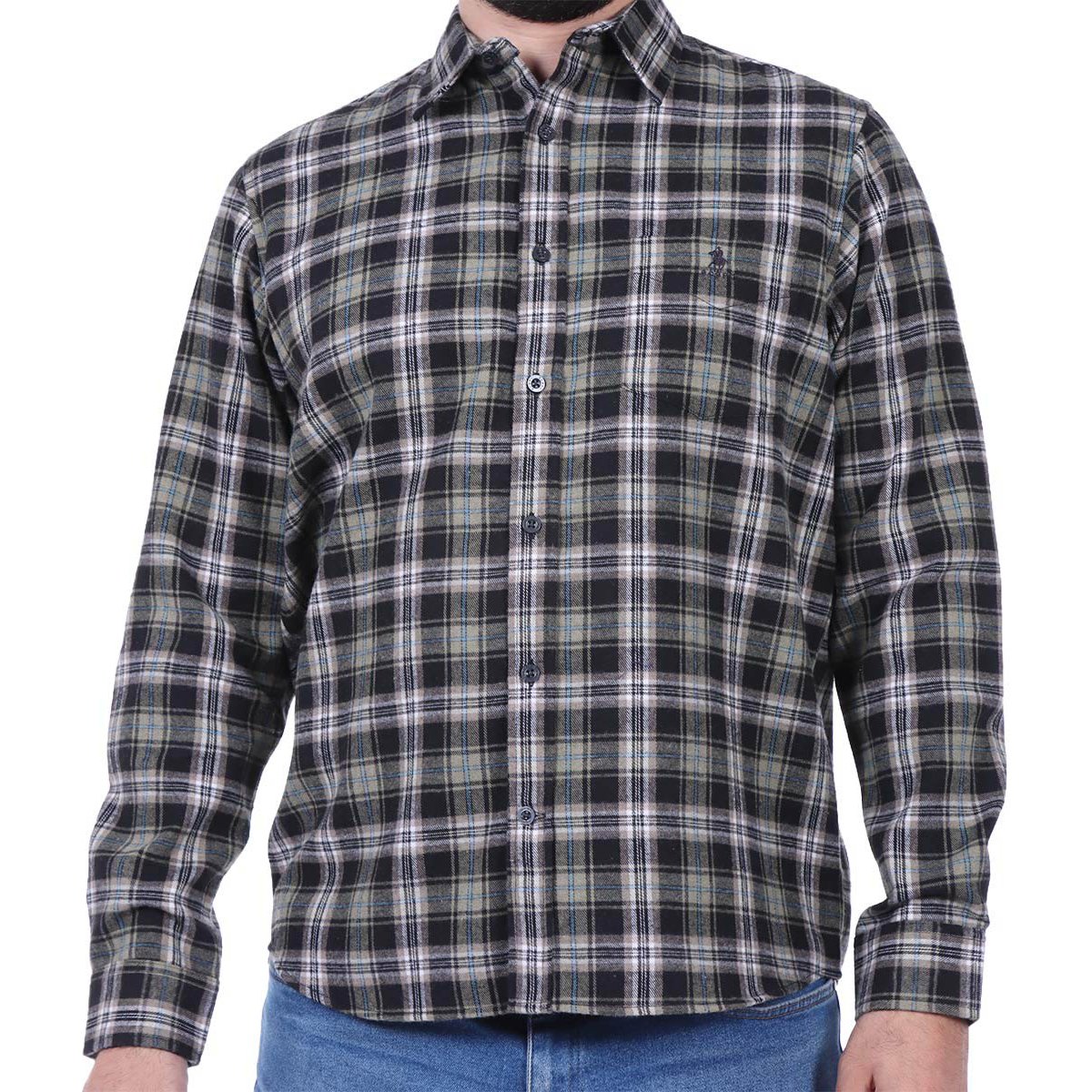 Camisa de Franela a Cuadros Polo Club para Hombre