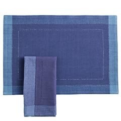 Mantel Individual Hemstitch Navy Blue Pier 1 Imports