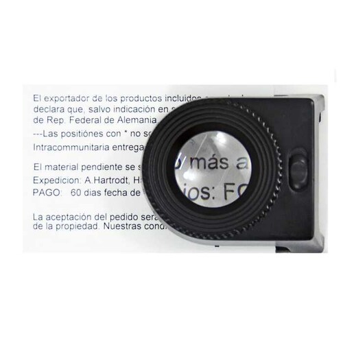 Lupa Cuentahilo Led 30 mm 20X soporte Fijo 9006 OBI