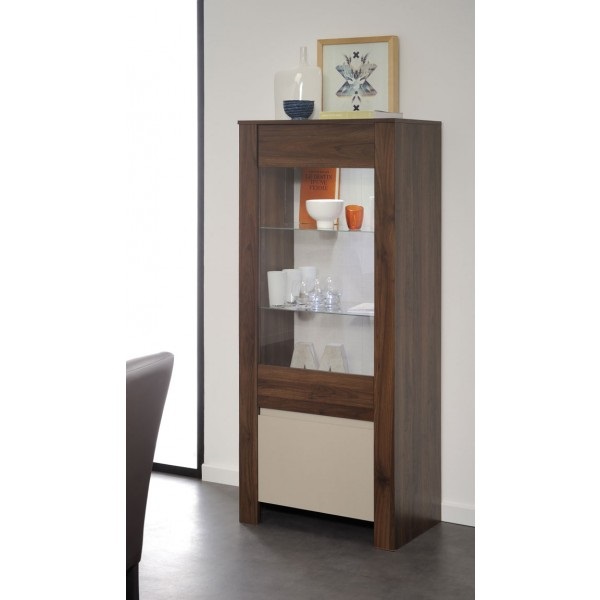 Librero Vitrina Modelo Colorado - Capuccino - Kessa