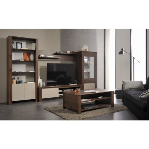 Librero Vitrina Modelo Colorado - Capuccino - Kessa