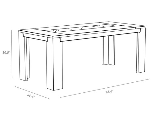 Mesa De Comedor Modelo Ohio- Gris - Kessa