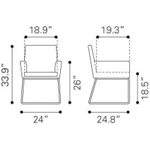 Silla De Comedor Modelo Axel - Blanco  - Kessa