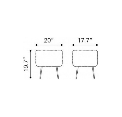 Taburete Fuzz - Blanco - Kessa