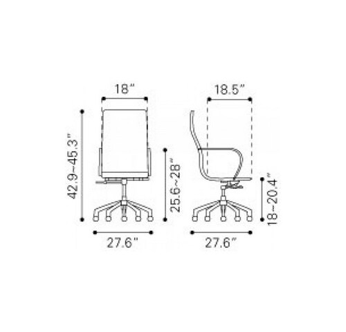 Silla De Oficina Glider - Negra - Kessa