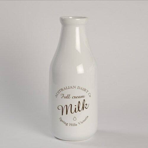 Florero Ceramica Milk Gde - Blanco - Kessa