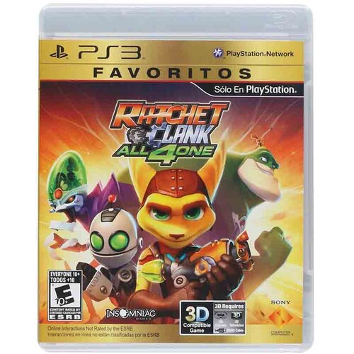PS3 Juego Ratchet And Clank All 4 One Compatible Con PlayStation 3
