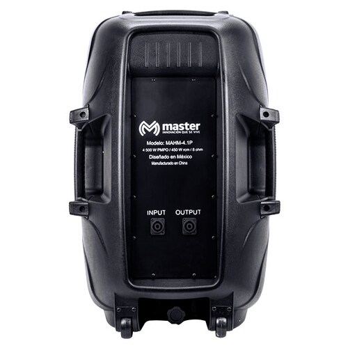 Master- Bocina pasiva de 15 pulgadas con doble tweeter, potencial real de 4500 watts, equipado con sonido digital de 4 vías y de plástico ABS  