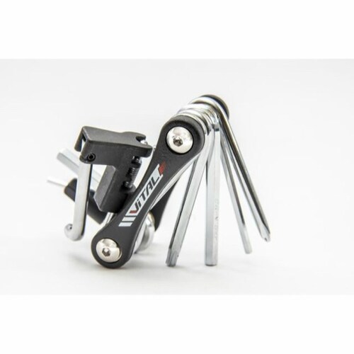 Multi Herramientas 11 en 1 Vital 404116 con corta cadena negro/cromo 