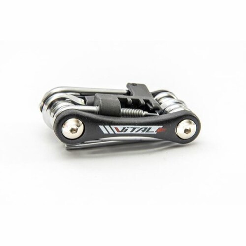 Multi Herramientas 11 en 1 Vital 404116 con corta cadena negro/cromo 