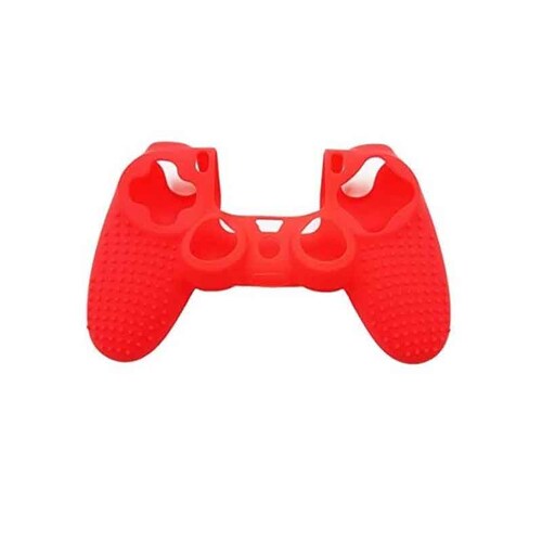 Ps4 Funda Texturizada Silicona + Grips Pro (Rojo)