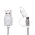 Cable Cargador y Datos para Micro USB y adaptador iPhone Lighting Plata Sync Ray