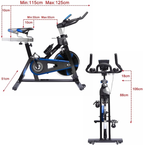 Bicicleta Spinning 18 Kg Profesional Fija Gym