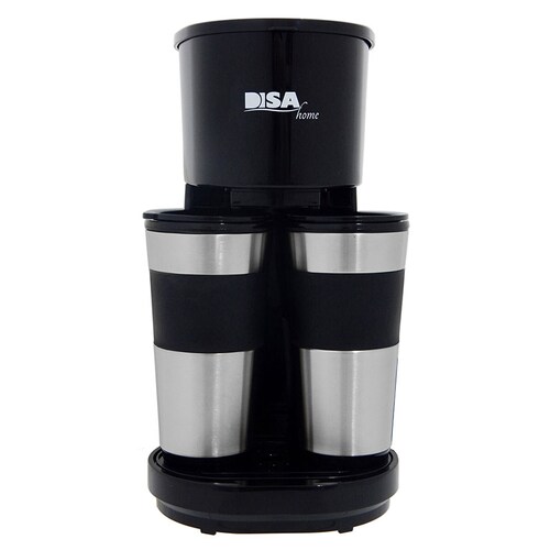 Cafetera Personal Disa Con 2 Vasos 840ml - Negro