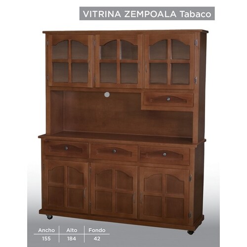 Vitrina Modelo Zempoala Tabaco - Kessa.