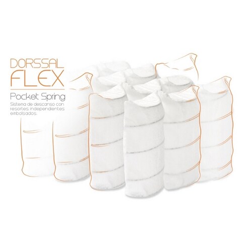 Colchon Empire Queen Size Blanco y Gris - Kessa.