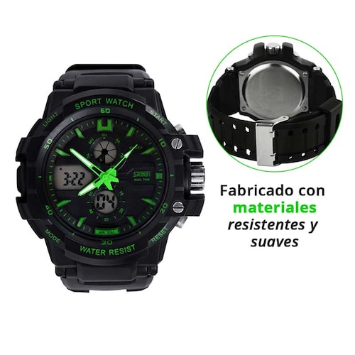 Redlemon Reloj, Digital y Análogo, para Niño Deportivo, Luz LED, Contra Agua, Hora, Fecha, Modelo 0990L