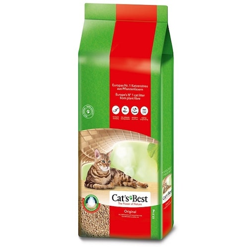 Arena para Gato Cats Best Biodegradable 17,2 Kg Lecho Natural.