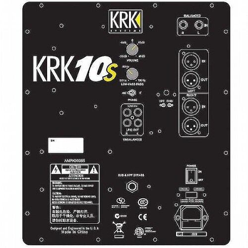 Subwoofer de estudio KRK KRK10S2 160W Negro 10 pulgadas