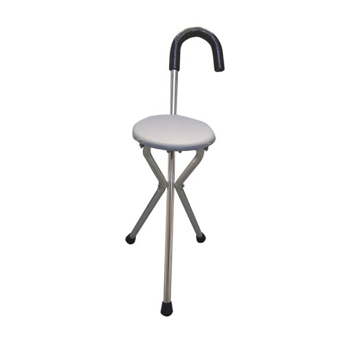 Bastón Aluminio Con Asiento Antiderrapante Mango Ergonómico Salud Mobicare