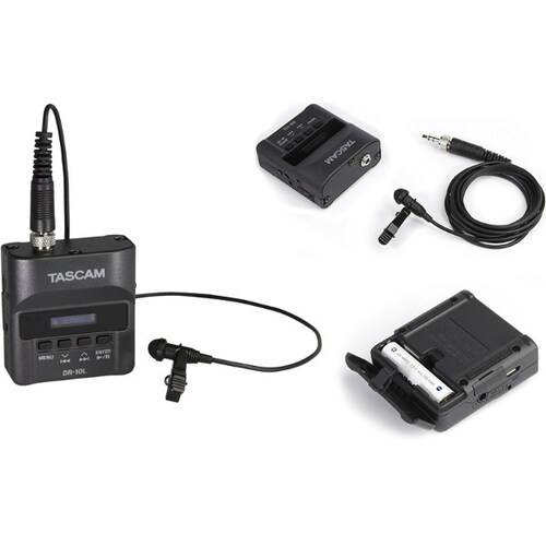 Grabadora voz portatil Tascam DR10L Microfono solapa Negro