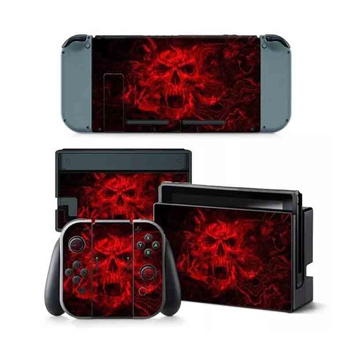 Nintendo Switch Skin Estampas Pegatinas (Calavera Roja)