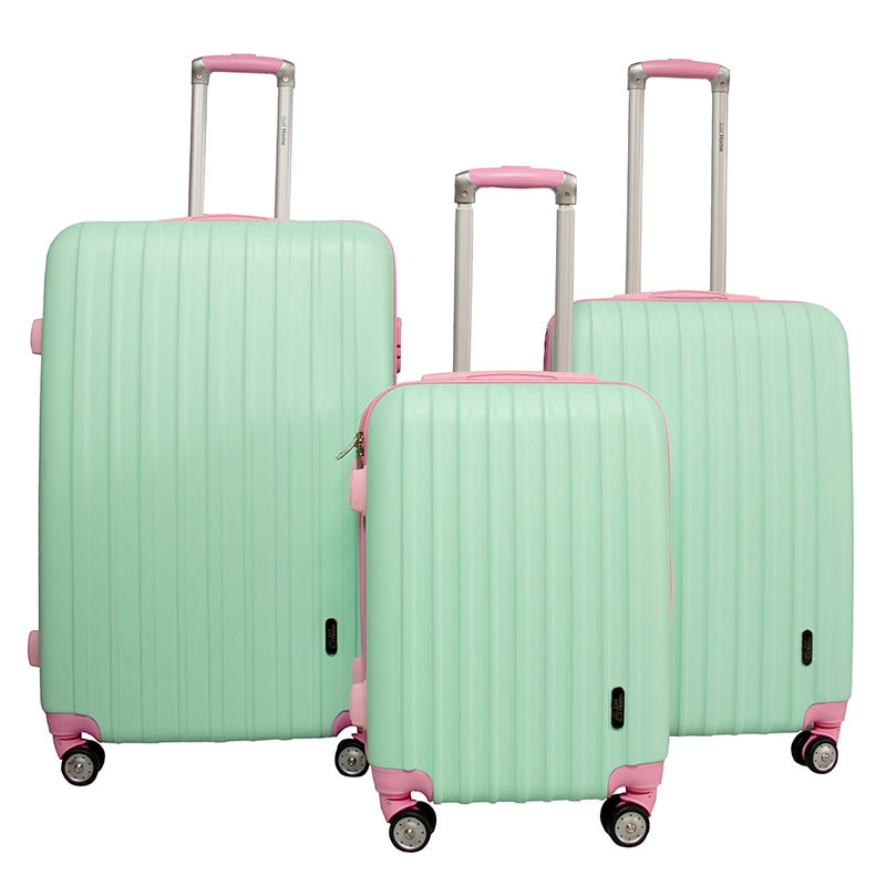 Maleta Rigida Set Maletas Verde Rosa Pastel Ruedas 20