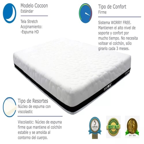 Colchon Restonic Cocoon King Size visco lastic