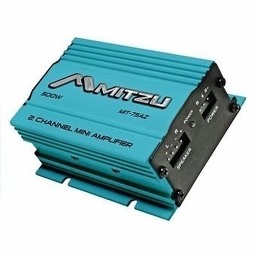 Mini Amplificador  Mitzu 2 Canales 500 W Pmpo Azul