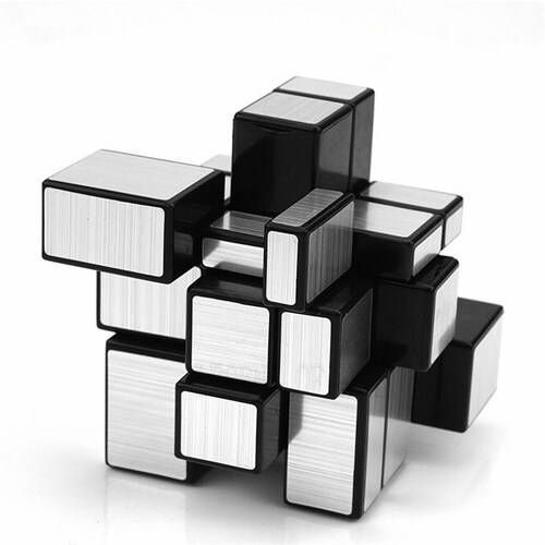 Cubo Rubik Shengshou Mirror 3x3  Plateado Magic Cube BYTESHOP