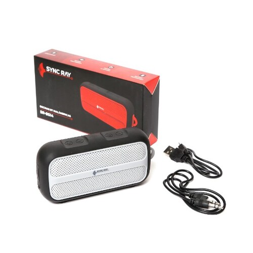 Bocina portatil Sync Ray SRBS14S Bluetooth Negro/Gris