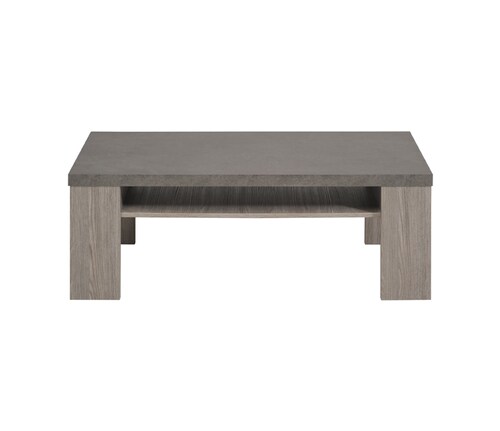 Mesa De Centro Modelo Alaska Pino Cenizo Gris Y Gris Cemento Obscuro - Kessa