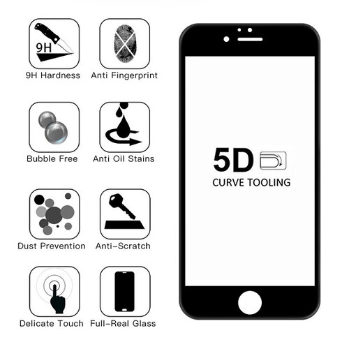  Iphone 7 plus Glass 5d  Surface Full Coverage  Gadgets & Fun 
