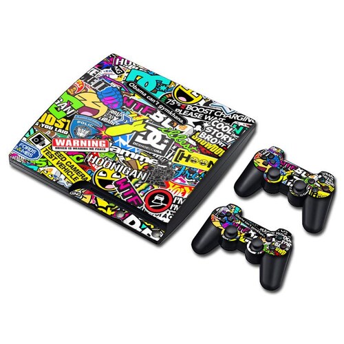PS3 Slim Skin Estampas Para PlayStation 3 Slim (Juego Palabra)