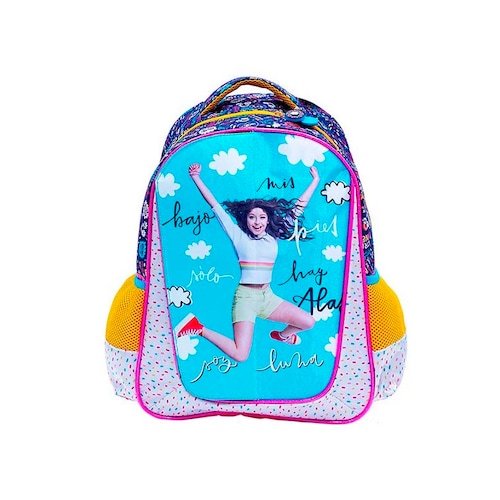 Mochila Escolar ATM PACKS, Soy Luna 0238-Blanco con Rosa