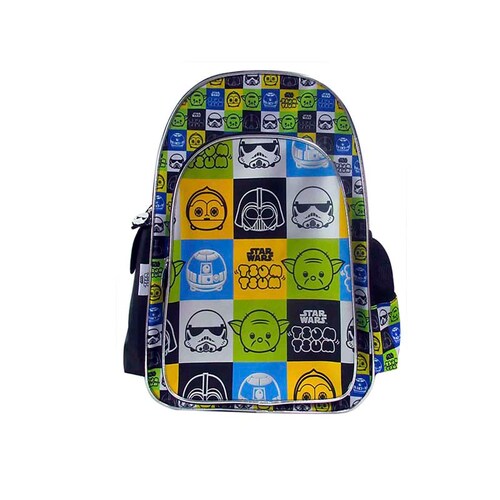 Mochila Escolar ATM PACKS, Star Wars/Tsum Tsum 9908-Negro con Azul