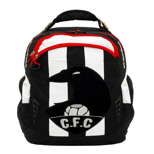 Mochila Escolar ATM PACKS, Club de Cuervos 4221-Negro con Rojo